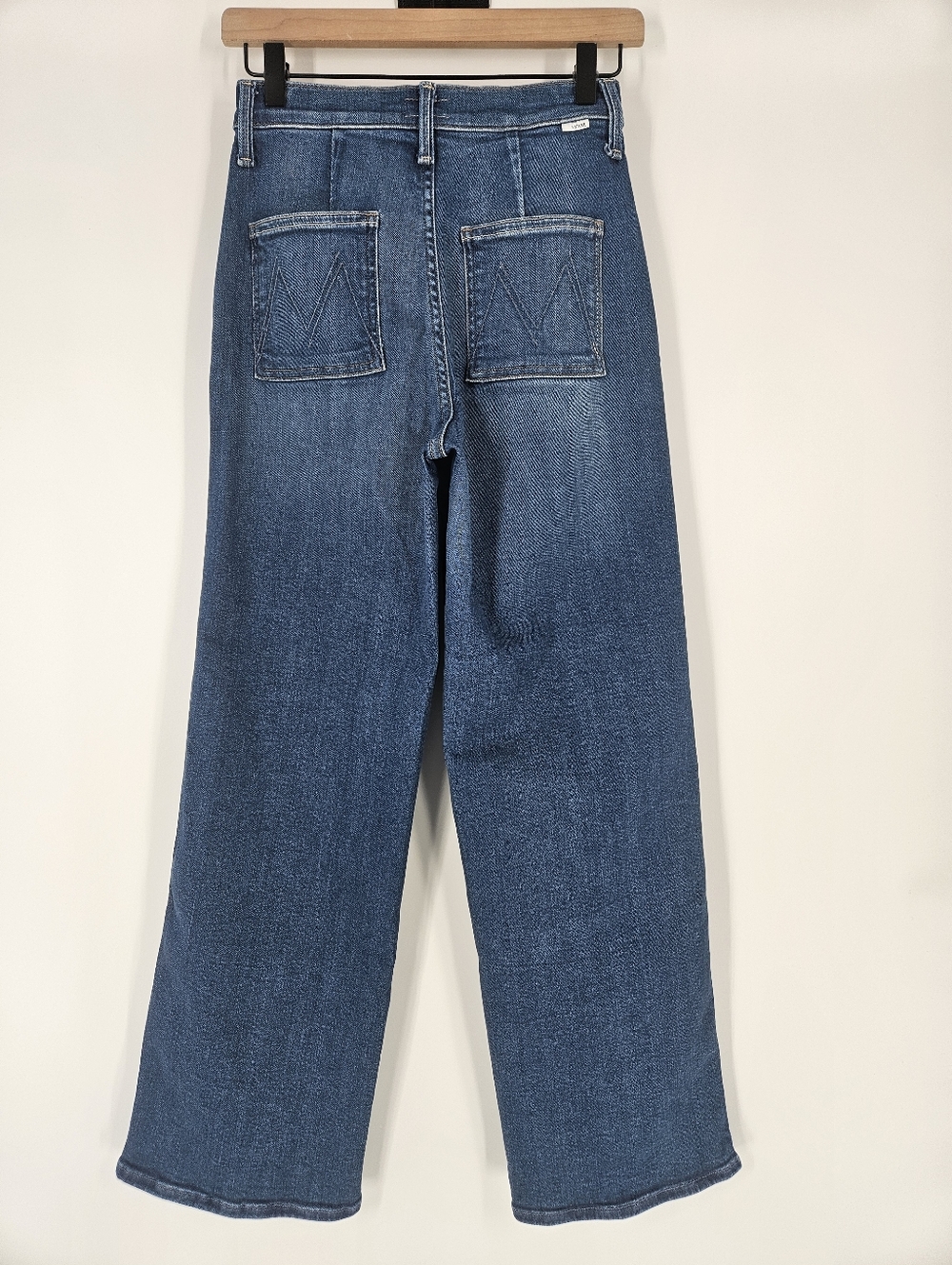Mother The Stitch Up Maven Hover Wide Leg Jeans In Nip It In The Bud Wash - Picture 8 of 14